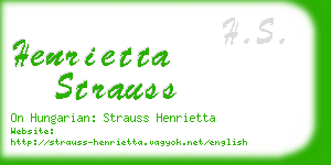 henrietta strauss business card